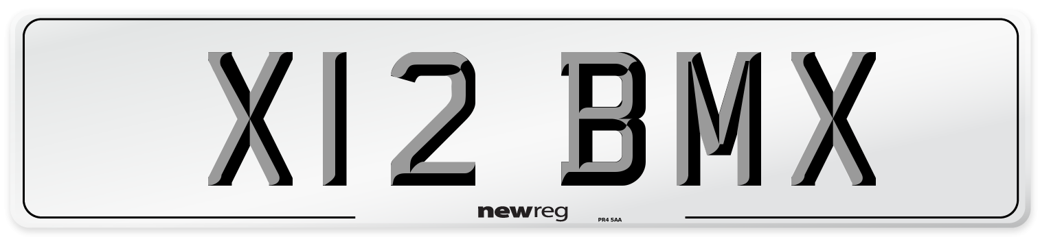 X12 BMX Number Plate from New Reg